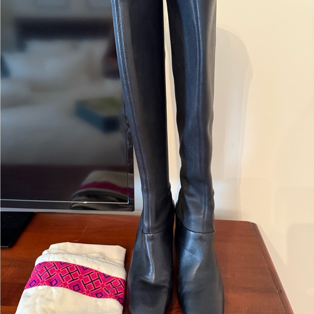 Tory Burch Black Knee-High Women's Boots. 3 inches. Size 9.5 Great condition!!